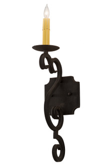 Piero One Light Wall Sconce in Black Metal (57|196447)