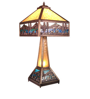 Deer Lodge Two Light Table Lamp in Craftsman Brown Hi-Lited Craftsman Brown Hi-Lited (57|19632)