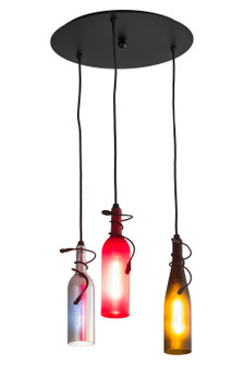 Tuscan Vineyard Three Light Pendant in Textured Black (57|196148)