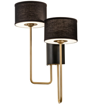 Cilindro Two Light Wall Sconce in Textured Black/Champagne Metallic (57|195611)