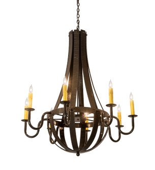 Barrel Stave Eight Light Chandelier in Timeless Bronze (57|195170)