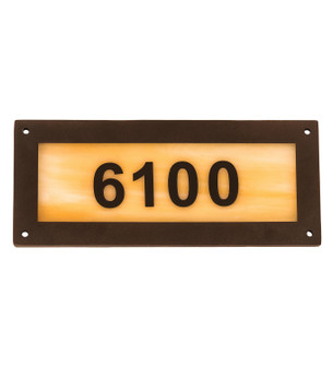 Personalized Street Address Personalized Number Plate in Mahogany Bronze (57|195162)