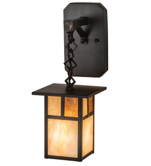 Hyde Park One Light Wall Sconce in Craftsman Brown (57|194872)