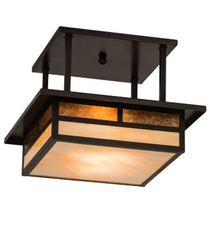 Hyde Park Two Light Flushmount in Craftsman Brown (57|194859)