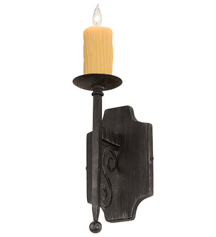 Toscano One Light Wall Sconce in Black Metal (57|194549)