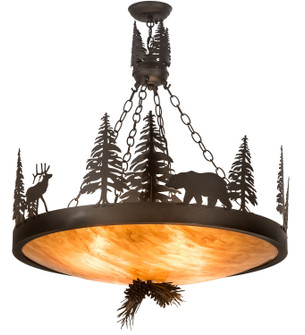 Wildlife At Dusk Four Light Chandelier in Textured Black (57|194328)