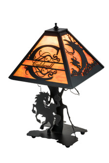 Personalized One Light Table Lamp in Textured Black (57|194148)
