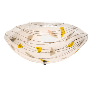 Metro Fusion Three Light Flushmount in Black Metal (57|193695)