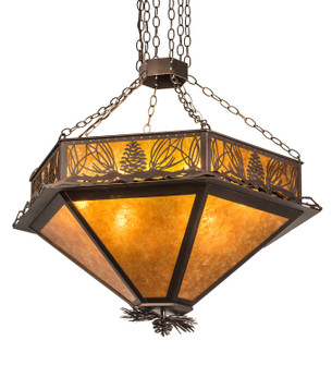 Mountain Pine 12 Light Inverted Pendant in Mahogany Bronze (57|193527)