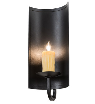Shoreham One Light Wall Sconce in Black Satin Wrought Iron (57|193480)