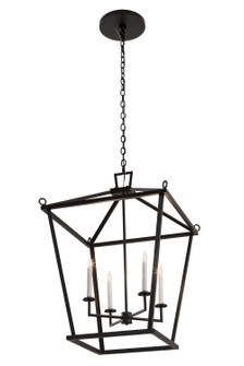 Kitzi Four Light Pendant in Black Metal,Wrought Iron (57|193479)