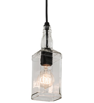 Bourbon Bottle One Light Mini Pendant in Textured Black (57|193436)
