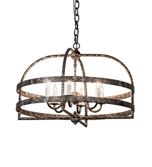 Aldari Six Light Pendant in Graphite Pewter (57|192658)