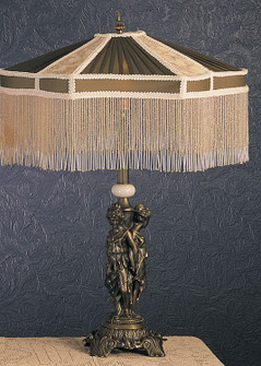 Fabric & Fringe Table Lamp in Mahogany Bronze (57|19230)