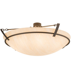 Covina Eight Light Semi-Flushmount in Gilded Tobacco (57|192183)