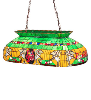 Pool Shark Six Light Oblong Pendant in Mahogany Bronze (57|19204)