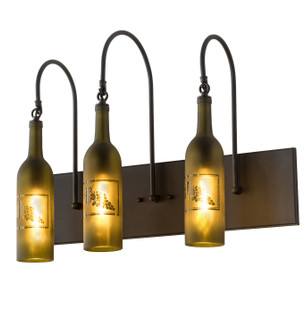 Tuscan Vineyard Three Light Wall Sconce in Textured Black (57|191814)