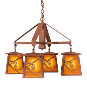 Whispering Pines Four Light Chandelier in Rust (57|19055)
