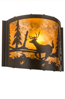 Deer At Lake One Light Wall Sconce in Timeless Bronze (57|190527)