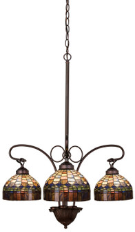 Tiffany Candice Three Light Chandelier in Mahogany Bronze (57|19037)