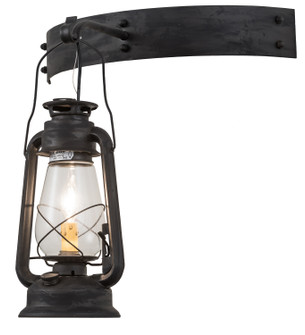 Miners Lantern One Light Wall Sconce in Costello Black (57|190213)