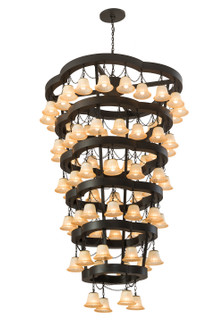 Cretella 72 Light Chandelier in Solar Black (57|188855)