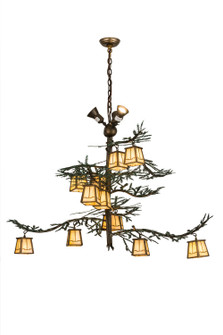 Pine Branch 15 Light Chandelier in Antique Copper/Green (57|188463)