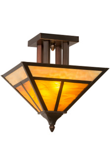 T'' Mission'' Two Light Flushmount in Craftsman BrownMahogany Bronze (57|188106)