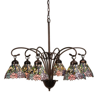 Wisteria Six Light Chandelier in Oil Rubbed Bronze (57|18720)