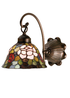 Tiffany Rosebush One Light Wall Sconce in Mahogany Bronze (57|18708)