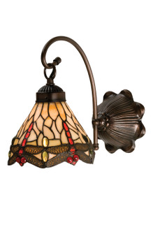 Tiffany Hanginghead Dragonfly One Light Wall Sconce in Mahogany Bronze (57|18685)