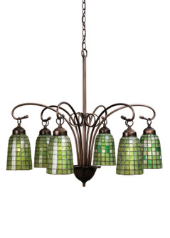 Terra Verde Six Light Chandelier in Mahogany Bronze (57|18649)