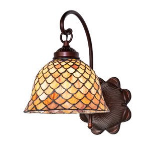 Tiffany Fishscale One Light Wall Sconce in Mahogany Bronze (57|18631)