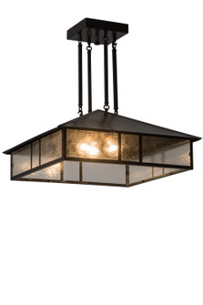 Double Bar Mission Three Light Pendant in Craftsman Brown (57|186085)