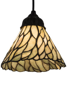 Jadestone One Light Pendant in Black Metal (57|185595)