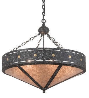 Craftsman Six Light Inverted Pendant in Smoke (57|185301)
