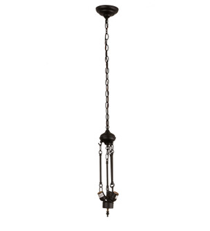 Inverted Pendant Hardware Three Light Inverted Pendant Hardware in Solar Black (57|184620)