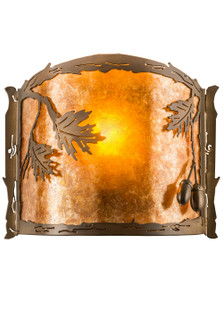 Oak Leaf & Acorn One Light Wall Sconce in Amber Mica Front/Silver Mica Bottom (57|183372)