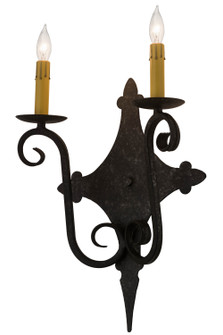 Angelique Two Light Wall Sconce in Graphite Pewter (57|183262)