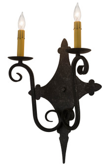 Angelique Two Light Wall Sconce in Black Metal (57|183262)