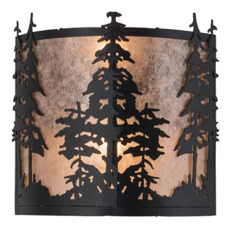 Tall Pines Two Light Wall Sconce in Black Metal (57|182748)