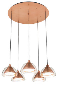 Bisbee Five Light Pendant in Brushed Copper (57|182713)