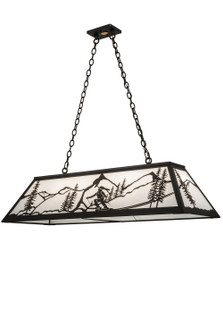 Alpine Six Light Oblong Pendant in Black Metal (57|182506)