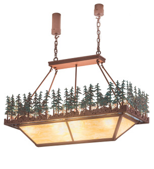 Pine Lake Eight Light Inverted Pendant in Antique Copper,Rust (57|181807)