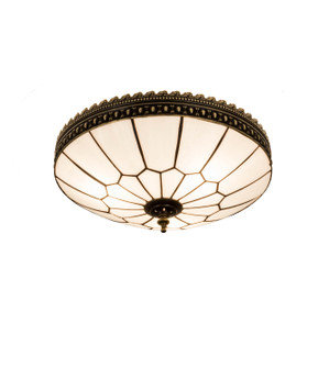 Vincent Three Light Flushmount in Craftsman Brown Hilighted White (57|181233)