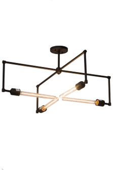 Pronograde Four Light Semi-Flushmount in Textured Black (57|180896)