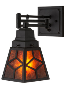 Diamond Craftsman One Light Wall Sconce in Black Metal (57|180314)