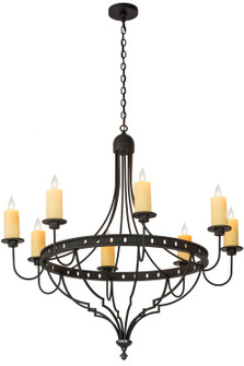 Bottini Eight Light Chandelier in Wrought Iron (57|180196)