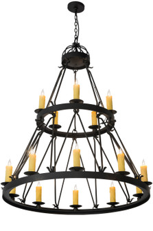 Lakeshore 15 Light Chandelier in Satin Black Wrought (57|178008)