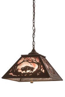 Buffalo At Dawn Two Light Pendant in Cafe Noir (57|177227)